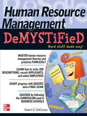 cover image of Human Resource Management DeMYSTiFieD